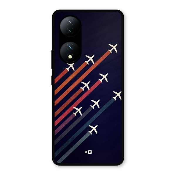 Flying Planes Metal Back Case for Vivo T2