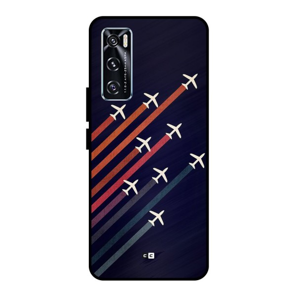 Flying Planes Metal Back Case for Vivo V20 SE