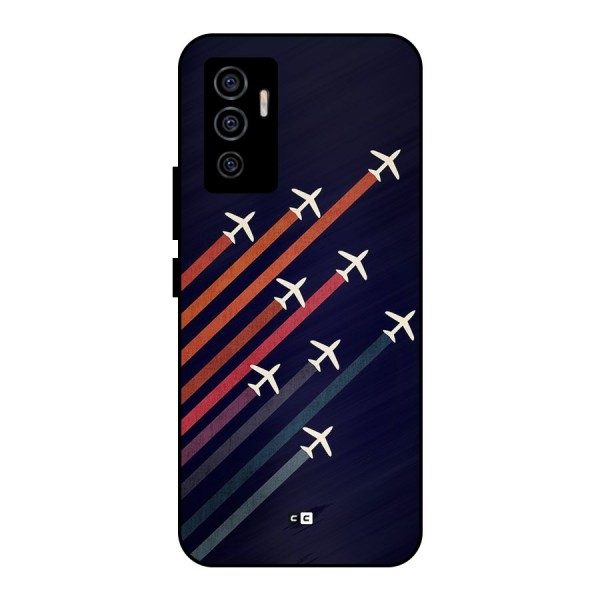 Flying Planes Metal Back Case for Vivo V23e