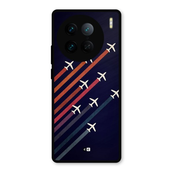 Flying Planes Metal Back Case for Vivo X90 Pro