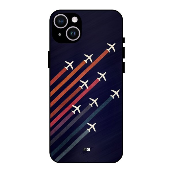 Flying Planes Metal Back Case for iPhone 14 Plus