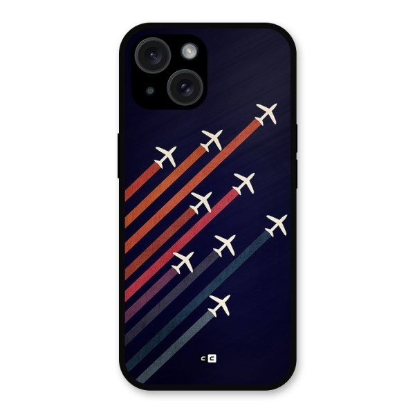 Flying Planes Metal Back Case for iPhone 15