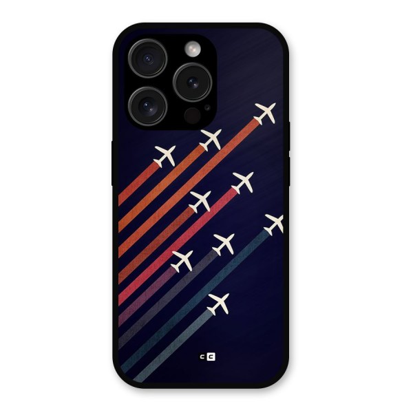 Flying Planes Metal Back Case for iPhone 15 Pro