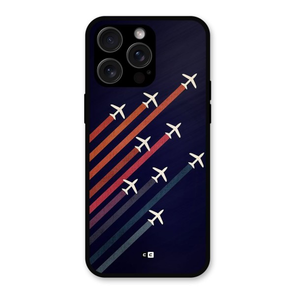 Flying Planes Metal Back Case for iPhone 15 Pro Max