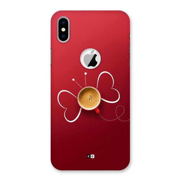 Flying Tea Back Case for iPhone XS Logo Cut