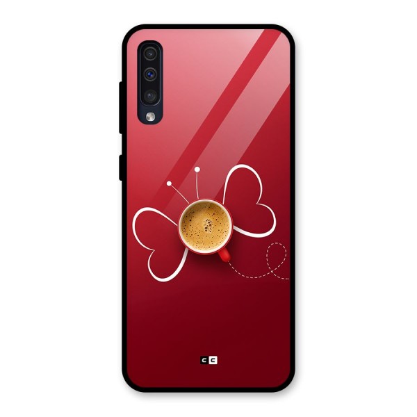 Flying Tea Glass Back Case for Galaxy A50