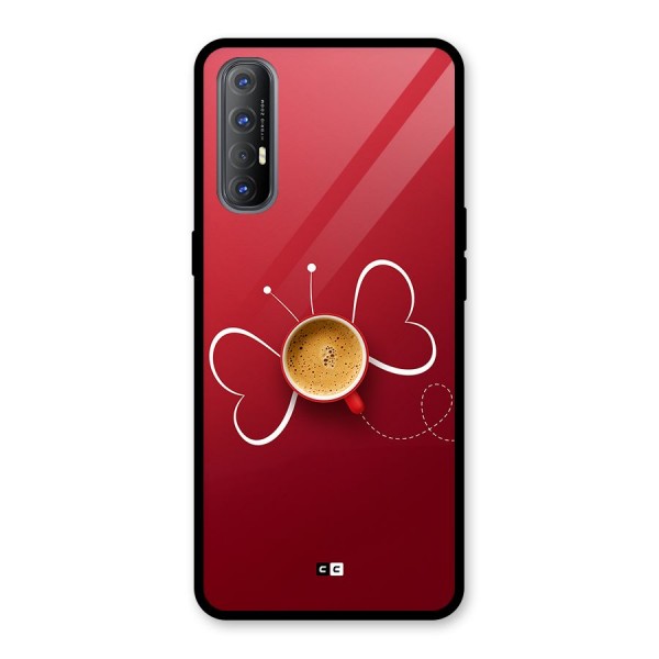 Flying Tea Glass Back Case for Oppo Reno3 Pro