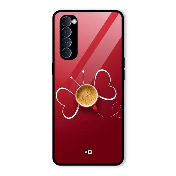 Flying Tea Glass Back Case for Oppo Reno4 Pro