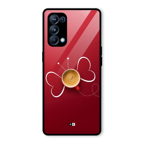 Flying Tea Glass Back Case for Oppo Reno5 Pro 5G