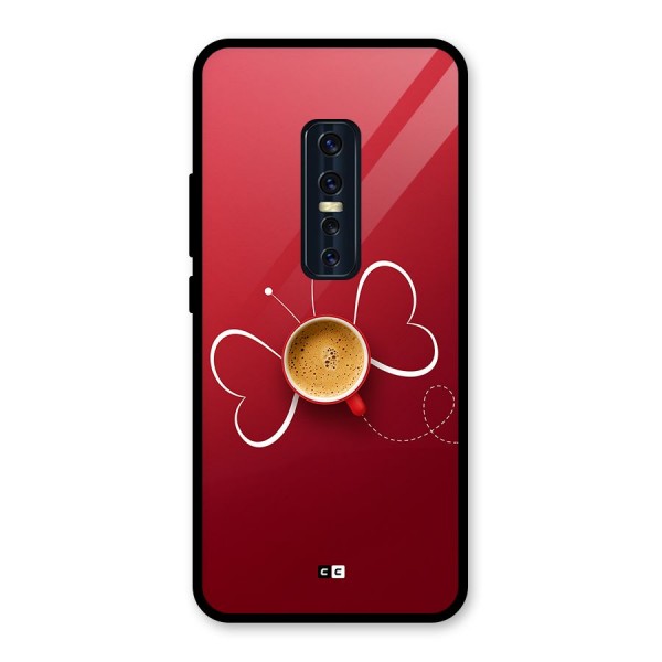 Flying Tea Glass Back Case for Vivo V17 Pro