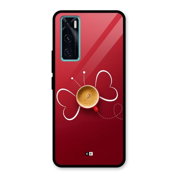 Flying Tea Glass Back Case for Vivo V20 SE