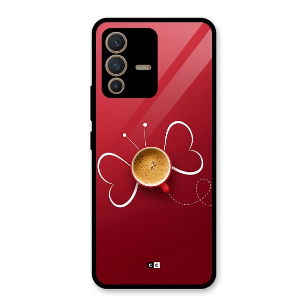 Flying Tea Glass Back Case for Vivo V23 5G