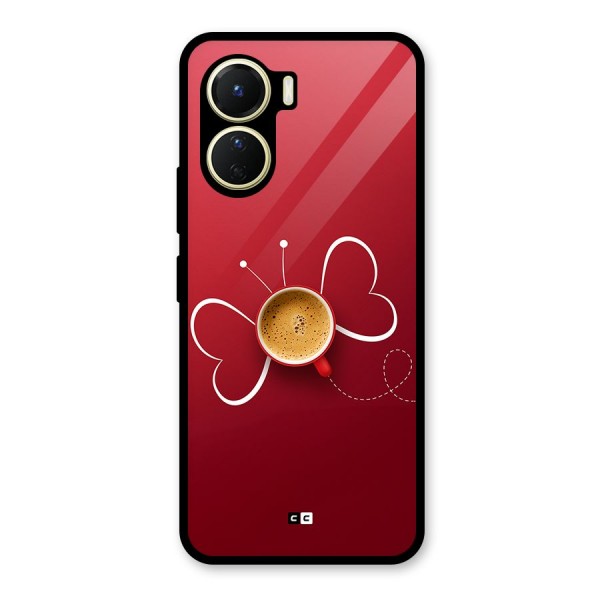 Flying Tea Glass Back Case for Vivo Y16