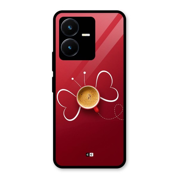 Flying Tea Glass Back Case for Vivo Y22