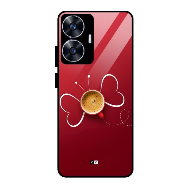 Flying Tea Glass Back Case for realme C55