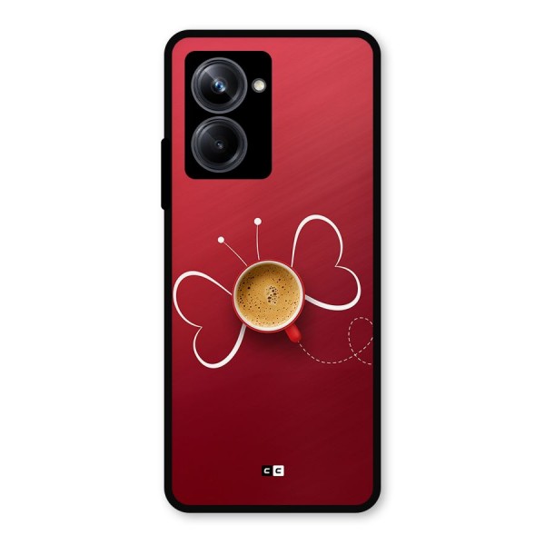 Flying Tea Metal Back Case for Realme 10 Pro