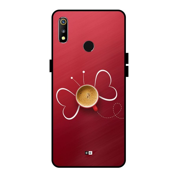 Flying Tea Metal Back Case for Realme 3