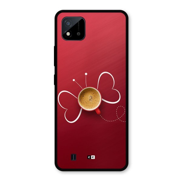 Flying Tea Metal Back Case for Realme C11 2021