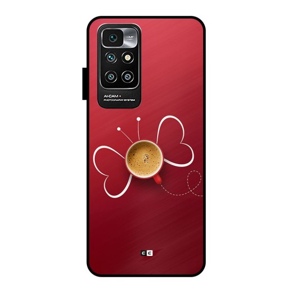 Flying Tea Metal Back Case for Redmi 10 Prime