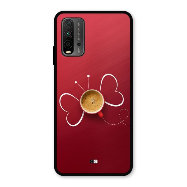 Flying Tea Metal Back Case for Redmi 9 Power