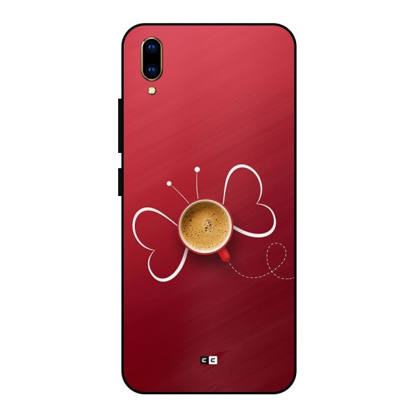 Flying Tea Metal Back Case for Vivo V11 Pro