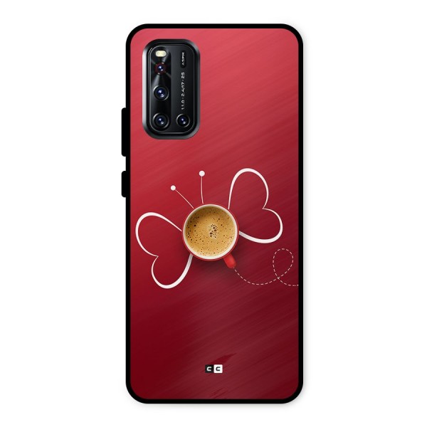 Flying Tea Metal Back Case for Vivo V19