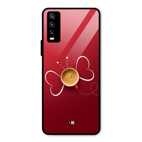 Flying Tea Metal Back Case for Vivo Y20 2021