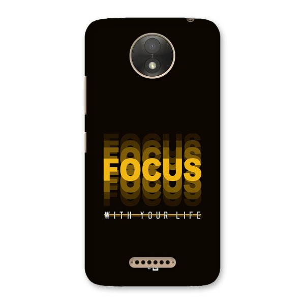 Focus Life Back Case for Moto C Plus