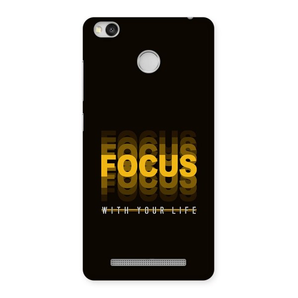 Focus Life Back Case for Redmi 3S Prime