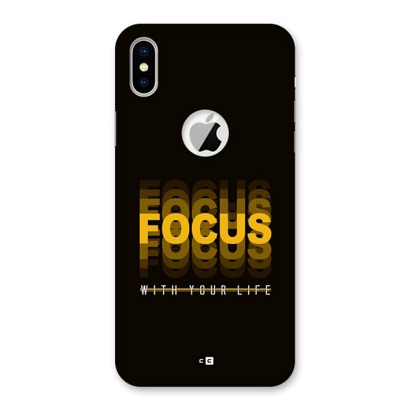 Focus Life Back Case for iPhone XS Logo Cut