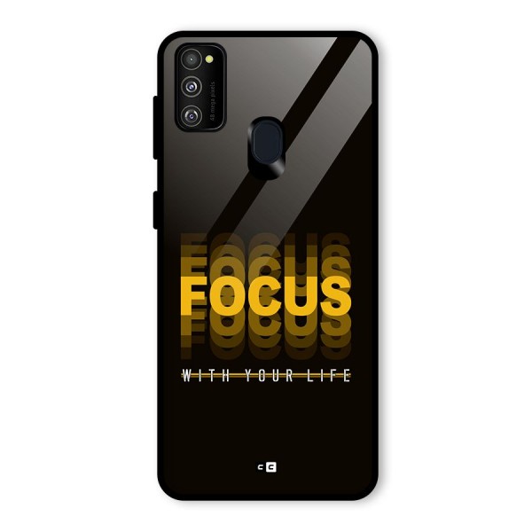 Focus Life Glass Back Case for Galaxy M21