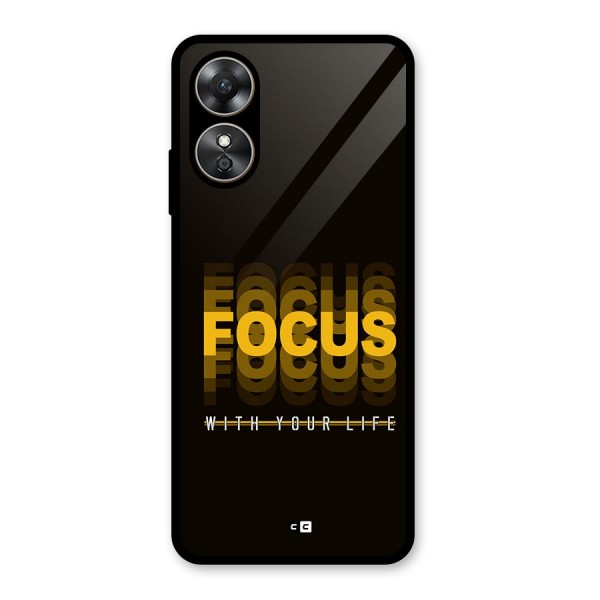 Focus Life Glass Back Case for Oppo A17