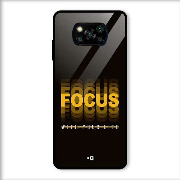 Focus Life Glass Back Case for Poco X3