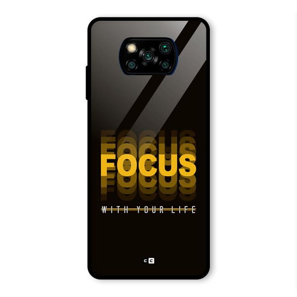 Focus Life Glass Back Case for Poco X3 Pro