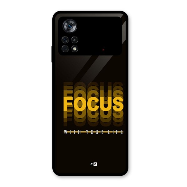 Focus Life Glass Back Case for Poco X4 Pro 5G