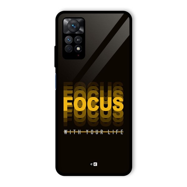 Focus Life Glass Back Case for Redmi Note 11 Pro