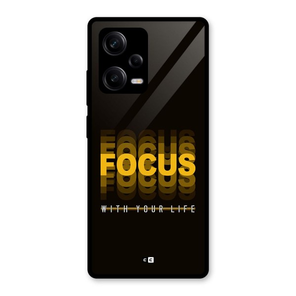 Focus Life Glass Back Case for Redmi Note 12 Pro