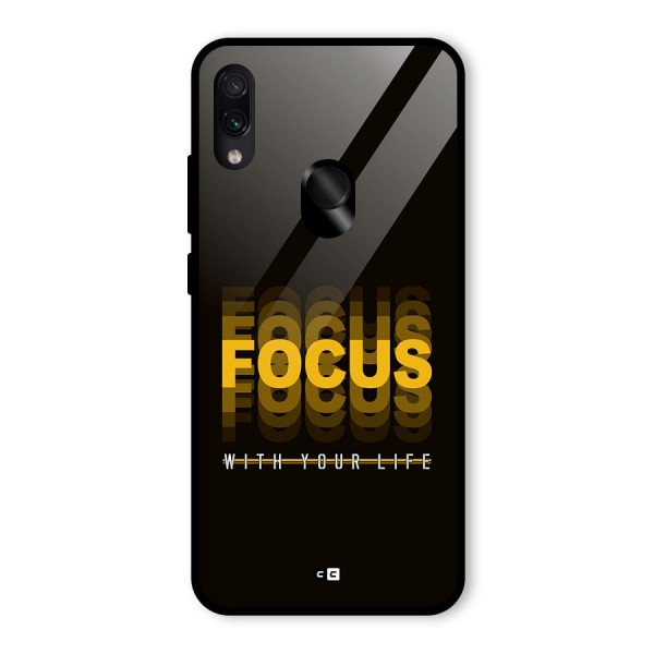 Focus Life Glass Back Case for Redmi Note 7