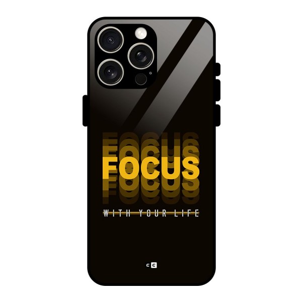 Focus Life Glass Back Case for iPhone 15 Pro Max