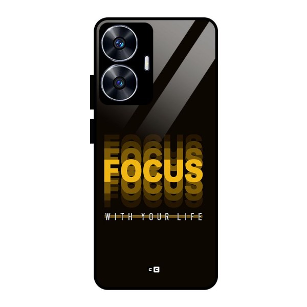 Focus Life Glass Back Case for realme C55