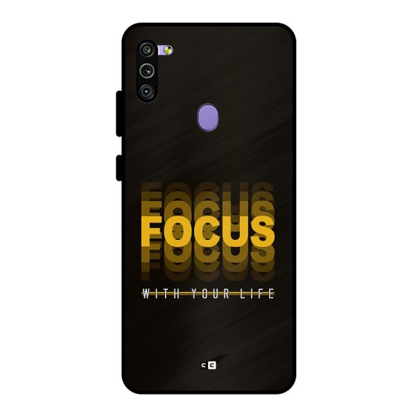 Focus Life Metal Back Case for Galaxy M11