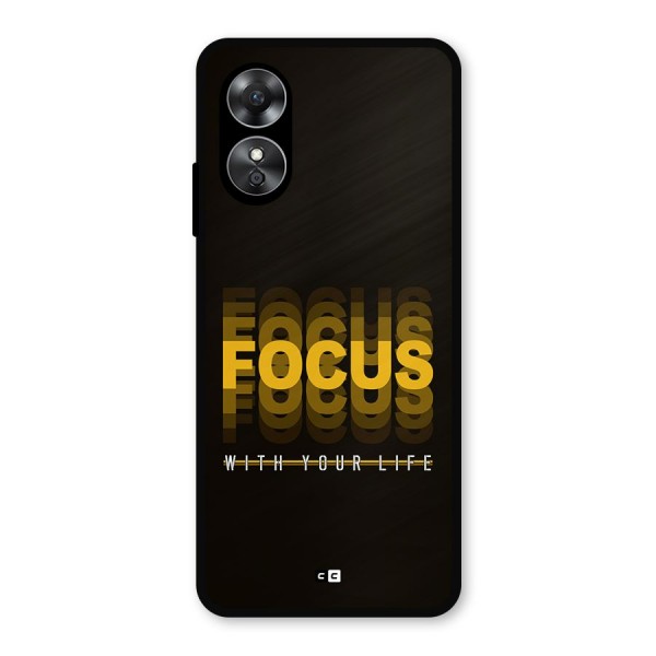 Focus Life Metal Back Case for Oppo A17