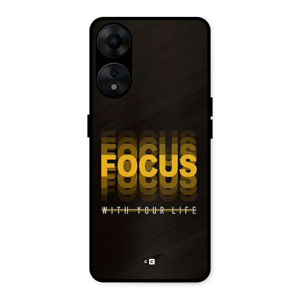 Focus Life Metal Back Case for Oppo A78 5G