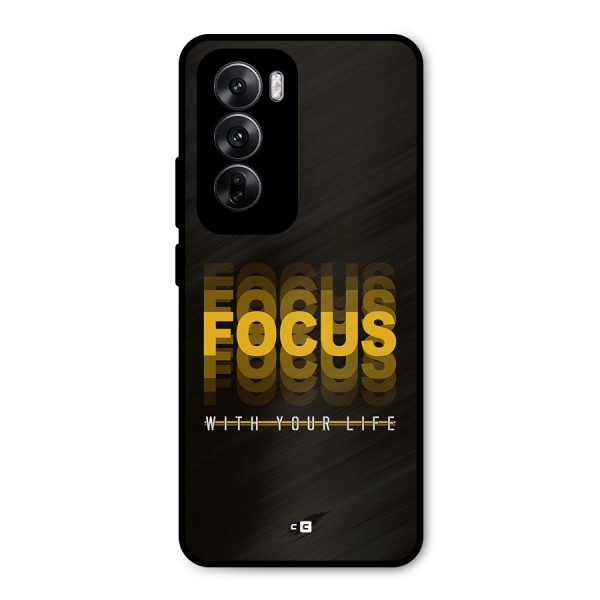 Focus Life Metal Back Case for Oppo Reno12