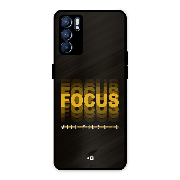 Focus Life Metal Back Case for Oppo Reno6 5G