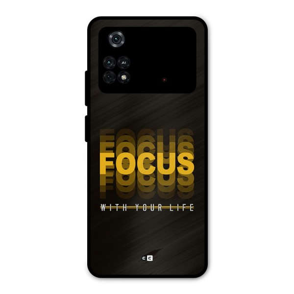 Focus Life Metal Back Case for Poco M4 Pro 4G