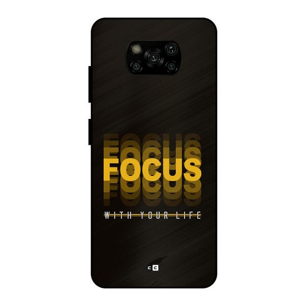 Focus Life Metal Back Case for Poco X3