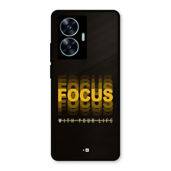 Focus Life Metal Back Case for Realme C55