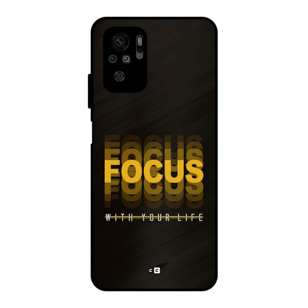 Focus Life Metal Back Case for Redmi Note 10