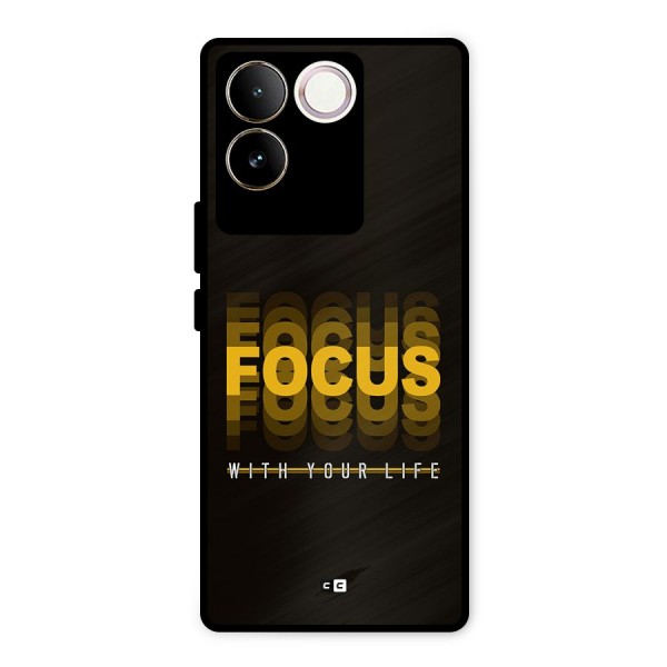 Focus Life Metal Back Case for Vivo T2 Pro